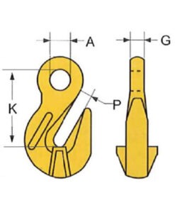 carlig scurtare lant cu ochi 183 7/8 mm 2 tone (copie)