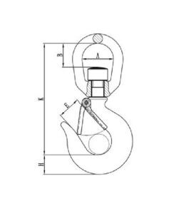 carlig rotativ cu siguranta salklkl 13 mm 5.3 tone